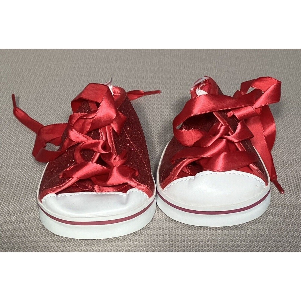Build-a-Bear Workshop Pink Glitter Hi-top Tennis Shoes‎ Hot Pink BAB Sneakers